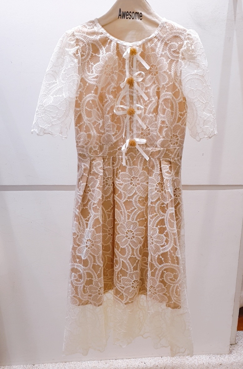 AWESOME-P韓國直郵㊣女裝新品真品休閑職業熱賣連衣裙網眼AWESOME-P連衣裙圖色1