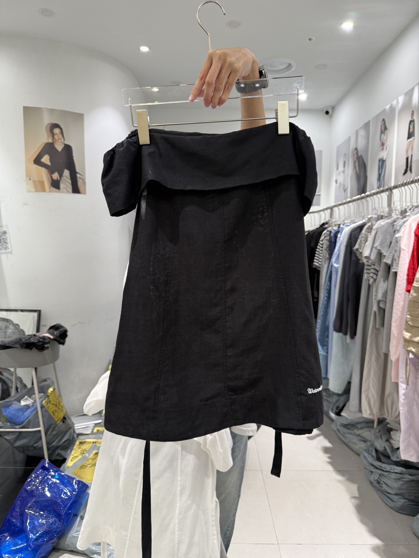WATERMELON韓國直郵㊣女裝新品職業25春夏真品襯衫蕾絲衫亞麻WATERMELON襯衫/蕾絲衫圖色2