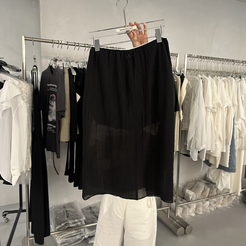 DOUBLE STANDARD/LE SMOKING/MAISONSTAFF韓國代購㊣女士新品休閑長裙MAISONSTAFF長裙圖色2