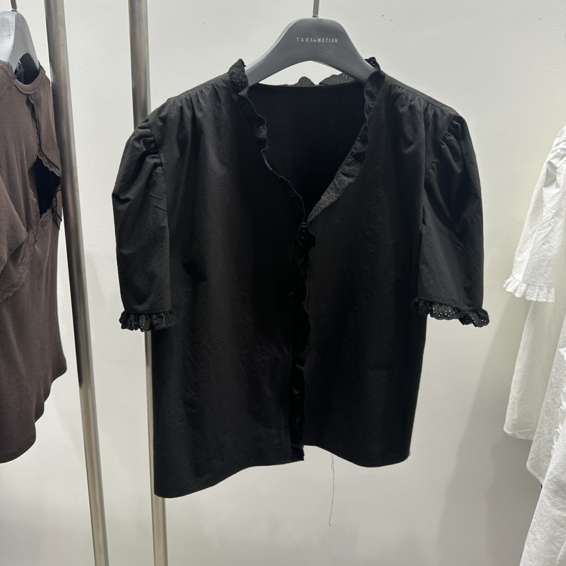 TARABY MOTION韓國直郵㊣女裝新品職業時尚襯衫蕾絲衫棉質TARABY MOTION襯衫/蕾絲衫圖色2