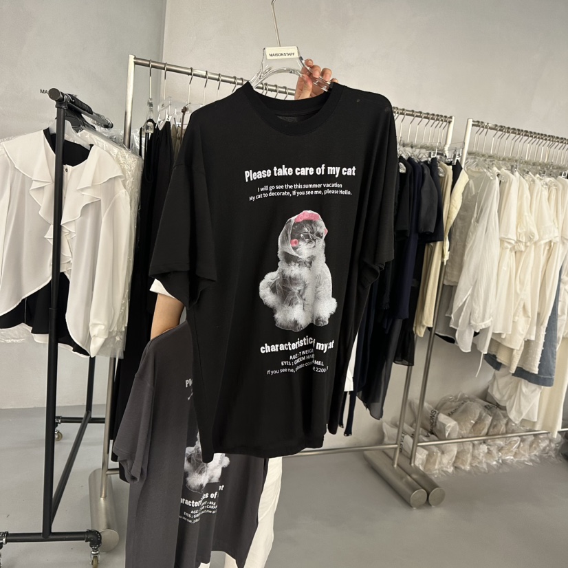 DOUBLE STANDARD/LE SMOKING/MAISONSTAFF韓國直郵㊣女裝新品人氣T恤MAISONSTAFFT恤圖色2