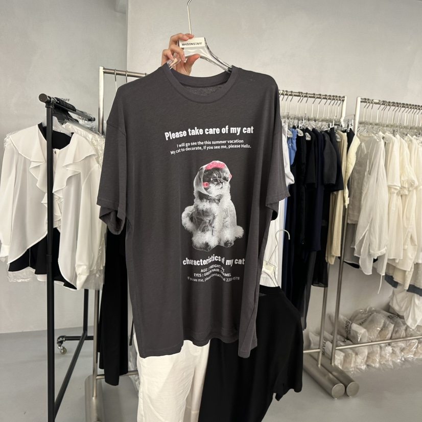 DOUBLE STANDARD/LE SMOKING/MAISONSTAFF韓國直郵㊣女裝新品人氣T恤MAISONSTAFFT恤圖色3