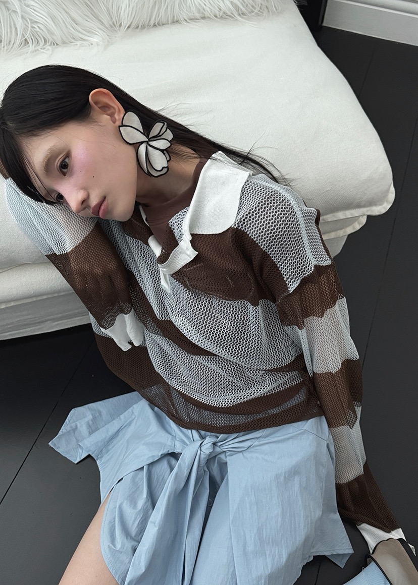 JUDYQUE韓國直郵㊣女裝新款人氣推薦休閑25春夏針織衫不含內搭JUDYQUE針織衫圖色2