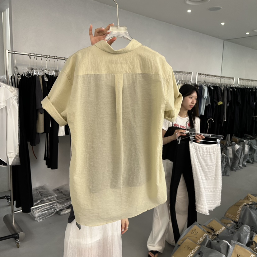 DOUBLE STANDARD/LE SMOKING/MAISONSTAFF韓國代購㊣女裝新款25春夏襯衫蕾絲衫不含內搭MAISONSTAFF襯衫/蕾絲衫