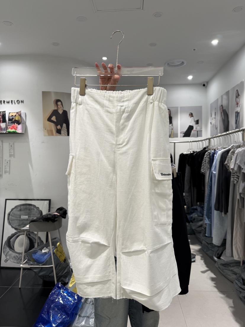 WATERMELON東大門㊣直郵女裝新品25春夏人氣真品熱賣短褲亞麻WATERMELON短褲