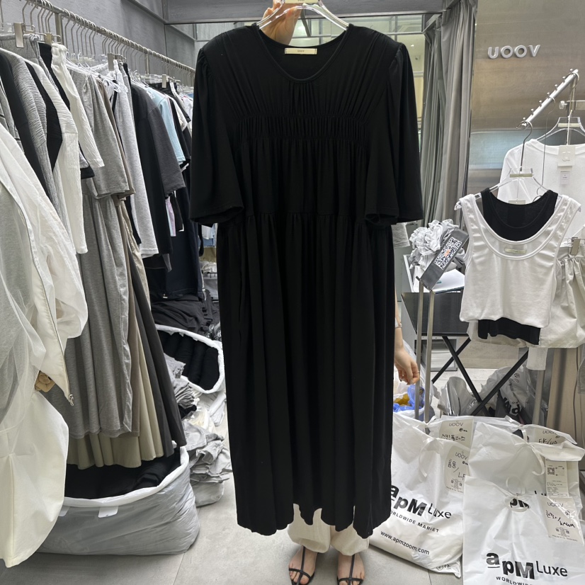 UOOV東大門㊣代購女裝新品25春夏職業人氣推薦真品時尚連衣裙UOOV連衣裙圖色3