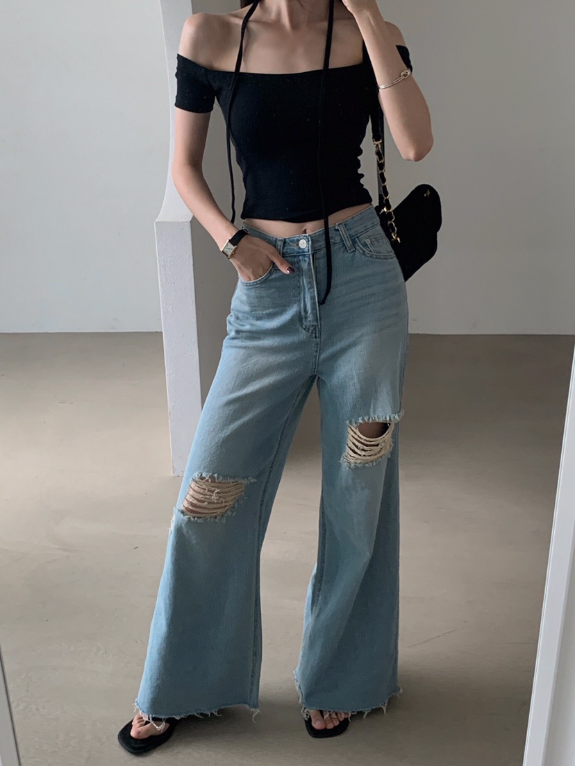 VERANDA韓國直郵㊣女裝新品時尚真品推薦熱賣25春夏人氣牛仔褲VERANDA牛仔褲