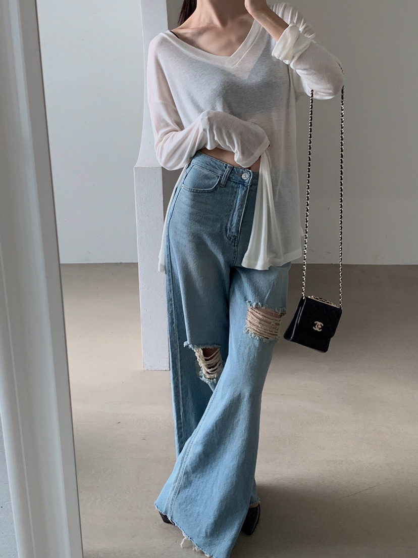 VERANDA韓國直郵㊣女裝新品時尚真品推薦熱賣25春夏人氣牛仔褲VERANDA牛仔褲