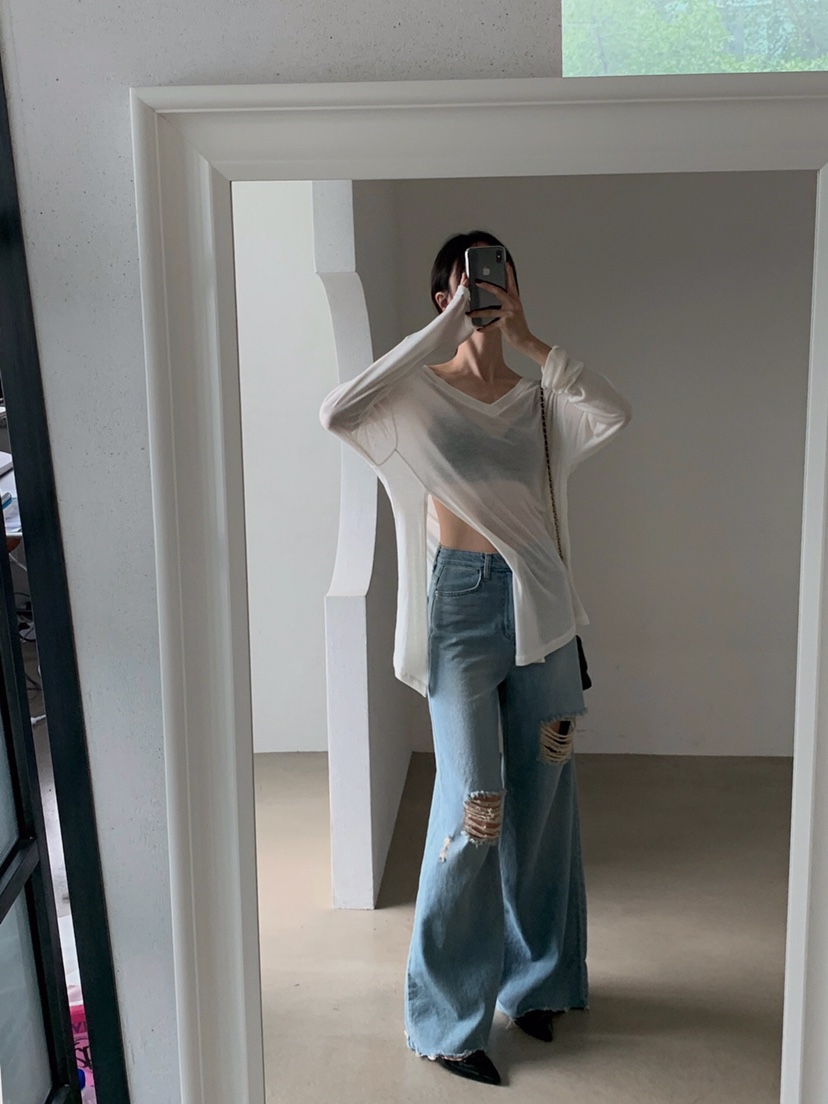 VERANDA韓國直郵㊣女裝新品時尚真品推薦熱賣25春夏人氣牛仔褲VERANDA牛仔褲