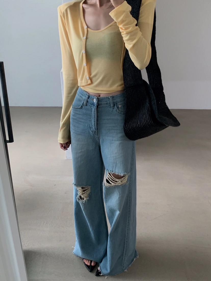 VERANDA韓國直郵㊣女裝新品時尚真品推薦熱賣25春夏人氣牛仔褲VERANDA牛仔褲