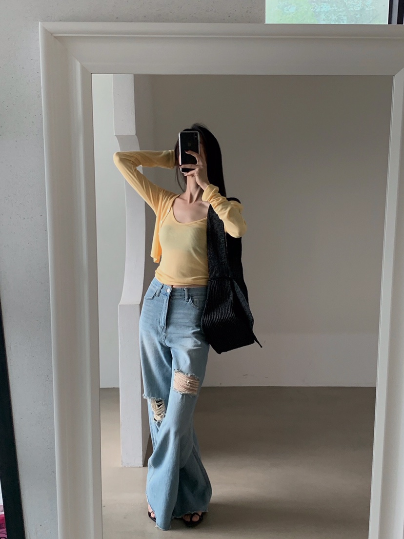 VERANDA韓國直郵㊣女裝新品時尚真品推薦熱賣25春夏人氣牛仔褲VERANDA牛仔褲