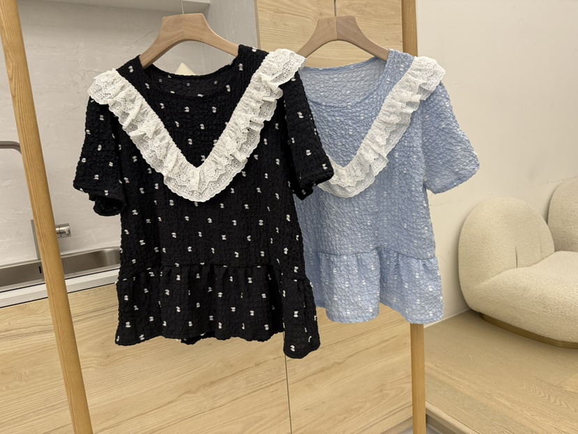 BE&amp;BE韓國代購㊣女裝新品人氣熱賣25春夏時尚襯衫蕾絲衫BE&be襯衫/蕾絲衫