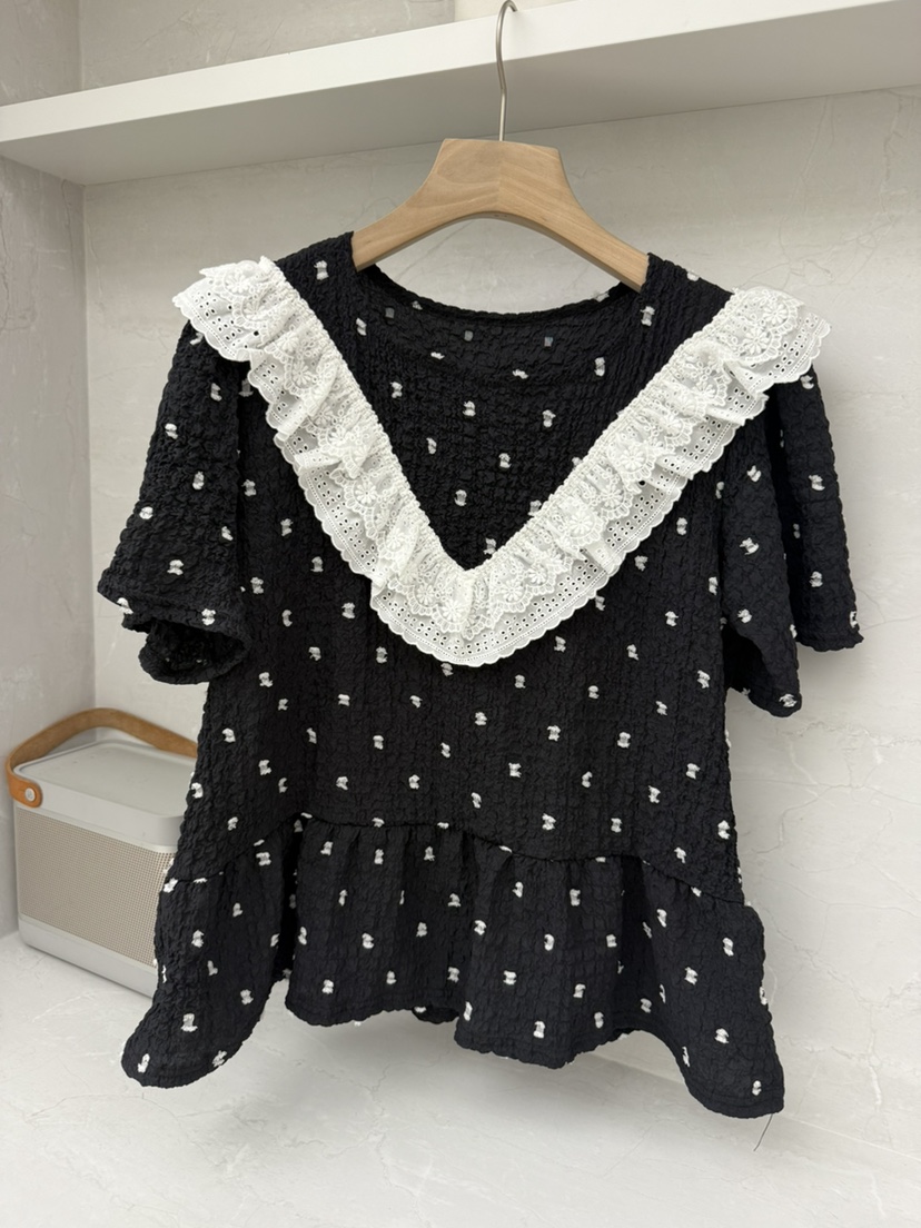 BE&amp;BE韓國代購㊣女裝新品人氣熱賣25春夏時尚襯衫蕾絲衫BE&be襯衫/蕾絲衫圖色1