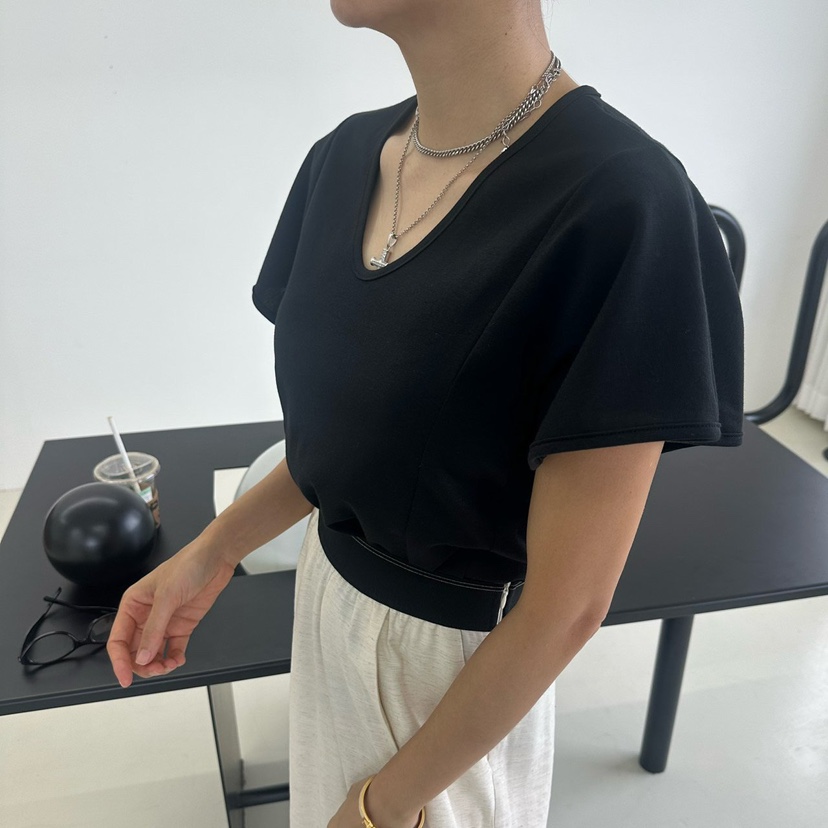 SOUIT韓國代購㊣女裝新品熱賣真品時尚休閑人氣職業推薦T恤SOUIT by mabel-LT恤