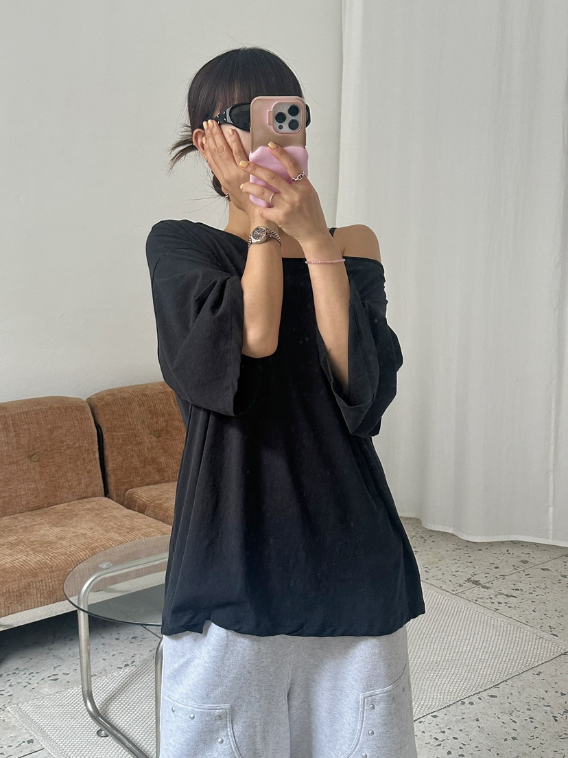 BYRING韓國代購㊣女士新款人氣推薦真品25春夏時尚職業休閑T恤BYRINGT恤