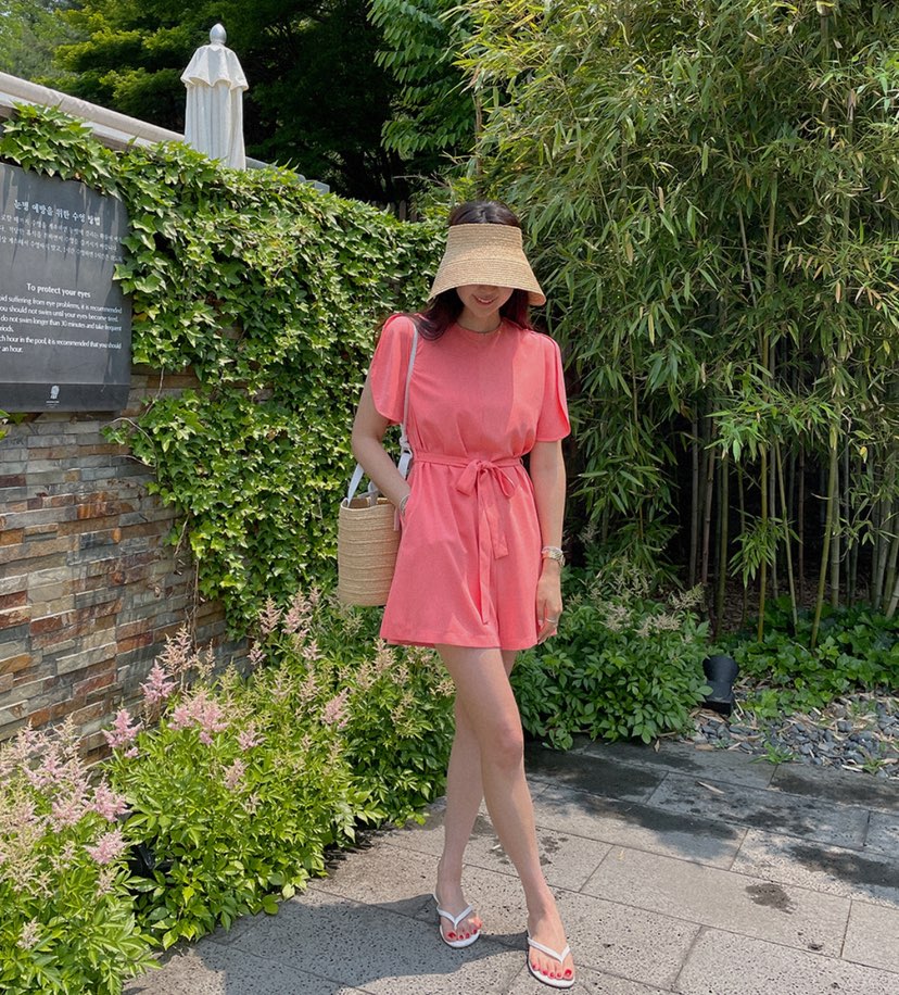 AWESOME-L東大門㊣直郵女裝新款推薦熱賣連體褲含腰帶套裝AWESOME-L連體褲