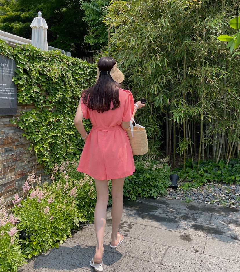 AWESOME-L東大門㊣直郵女裝新款推薦熱賣連體褲含腰帶套裝AWESOME-L連體褲