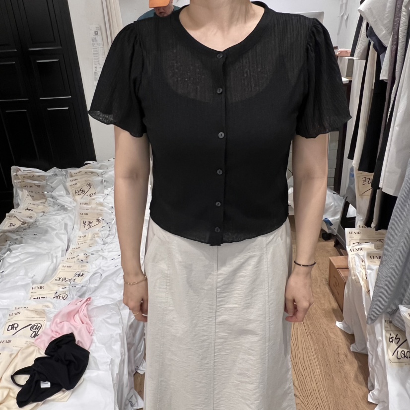 VENIR-a韓國代購㊣女裝新款人氣熱賣推薦時尚職業真品T恤開衫VENIR-aT恤圖色4