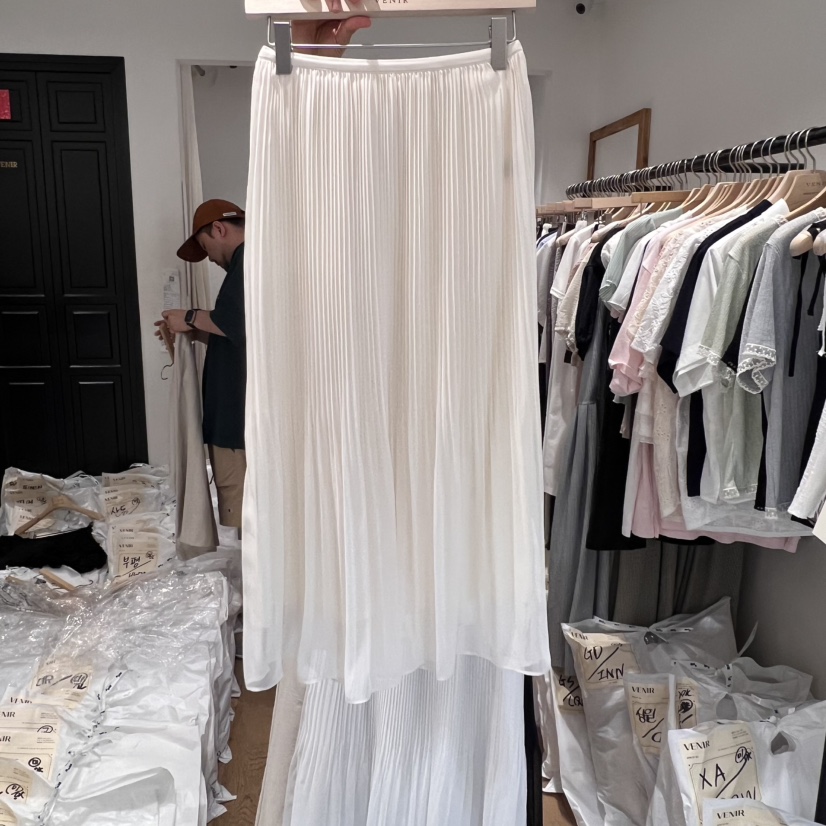 VENIR-a韓國直郵㊣女裝新品真品職業人氣半身裙中短裙百褶VENIR-a半身裙/中短裙圖色1
