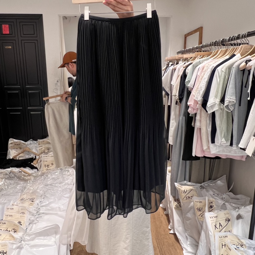VENIR-a韓國直郵㊣女裝新品真品職業人氣半身裙中短裙百褶VENIR-a半身裙/中短裙圖色3