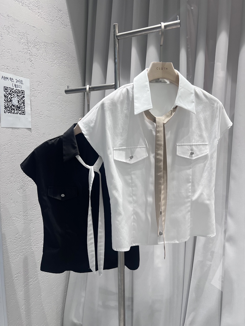 CLOTH東大門㊣代購女士新品真品職業推薦時尚襯衫蕾絲衫含脖帶CLOTH襯衫/蕾絲衫