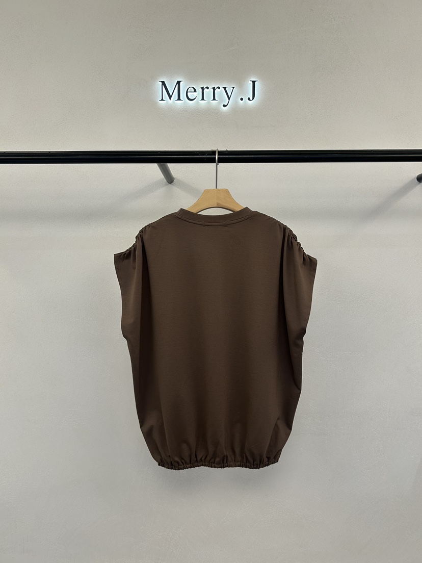 MERRY-J東大門㊣實拍女士新品休閑熱賣吊帶背心莫代爾褶皺MERRY-J吊帶/背心