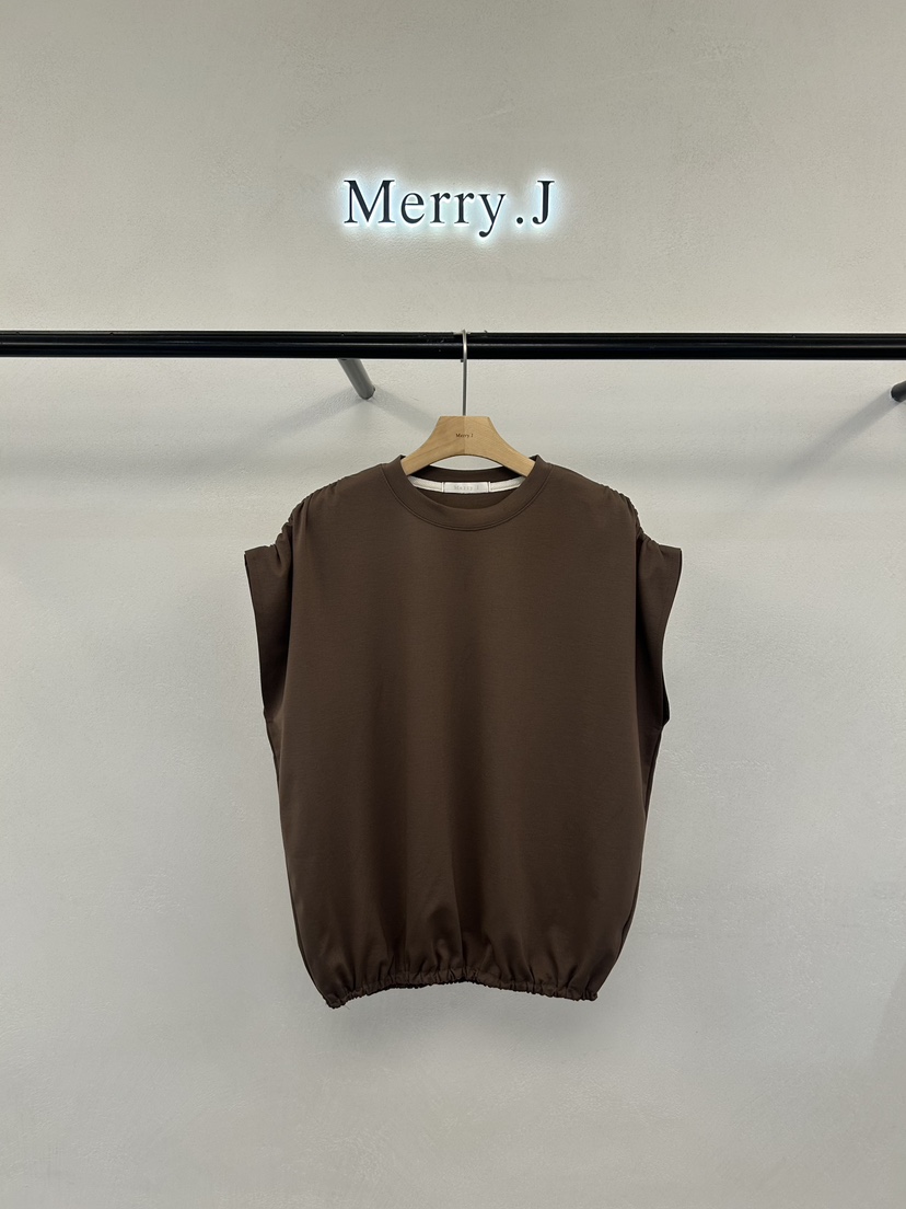 MERRY-J東大門㊣實拍女士新品休閑熱賣吊帶背心莫代爾褶皺MERRY-J吊帶/背心圖色1