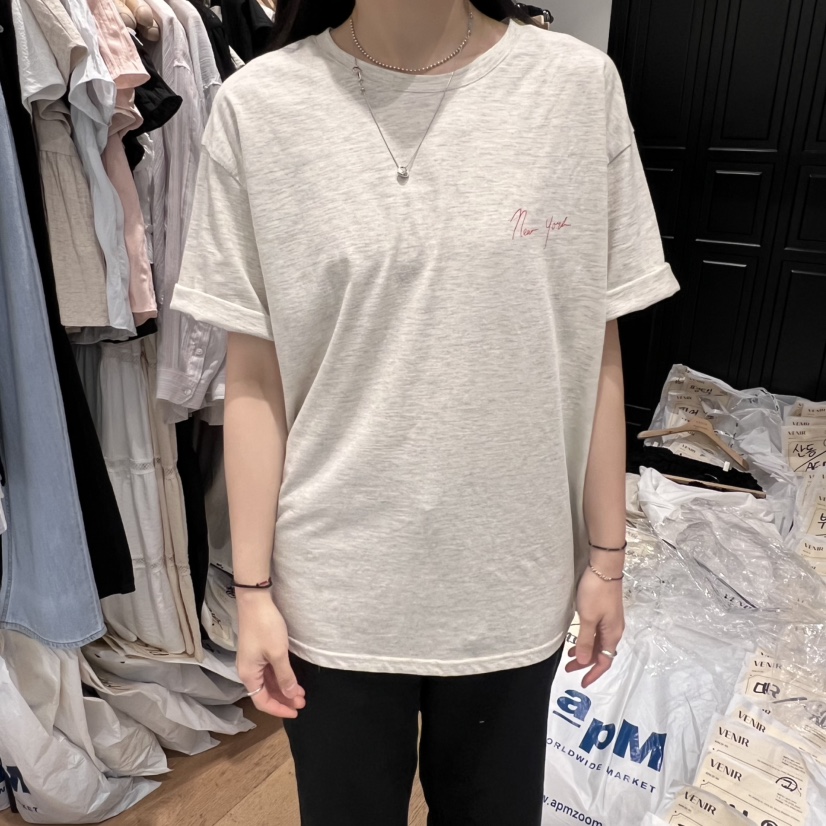 VENIR-a東大門㊣實拍女士新款熱賣25春夏人氣職業休閑真品T恤VENIR-aT恤圖色3
