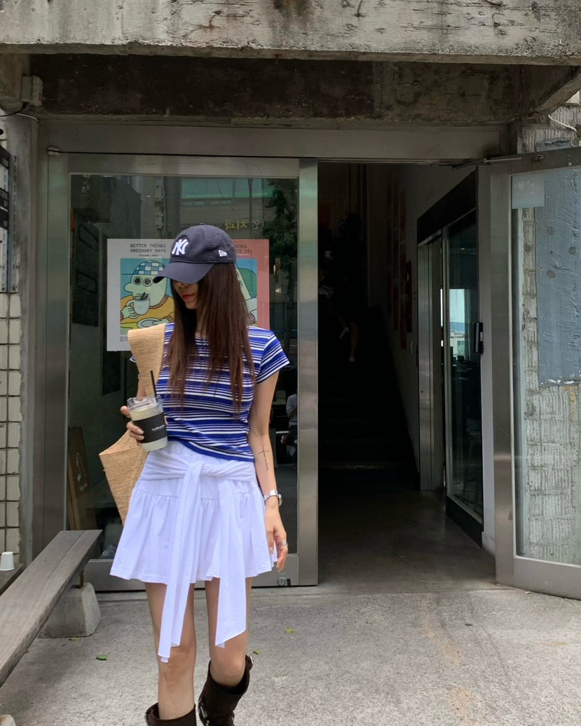 REVE CITE-L韓國直郵㊣女士新品時尚25春夏休閑職業真品T恤REVE CITET恤圖色3