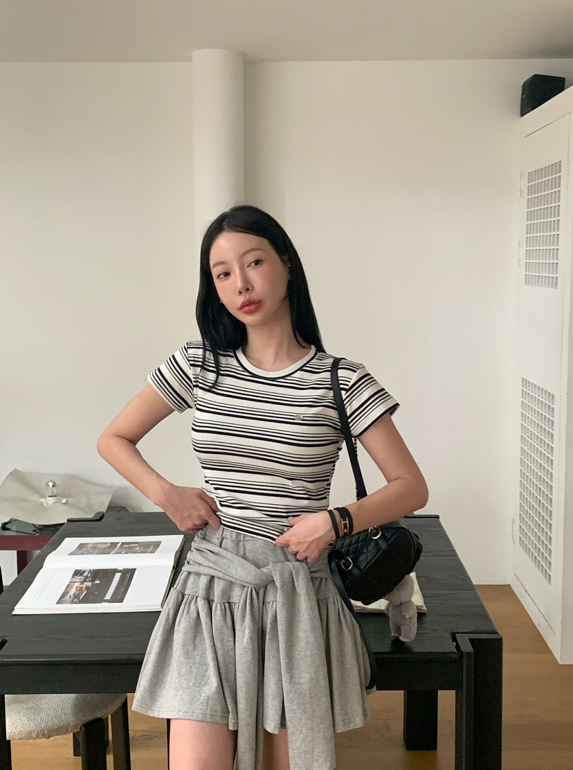 REVE CITE-L韓國直郵㊣女士新品時尚25春夏休閑職業真品T恤REVE CITET恤圖色4