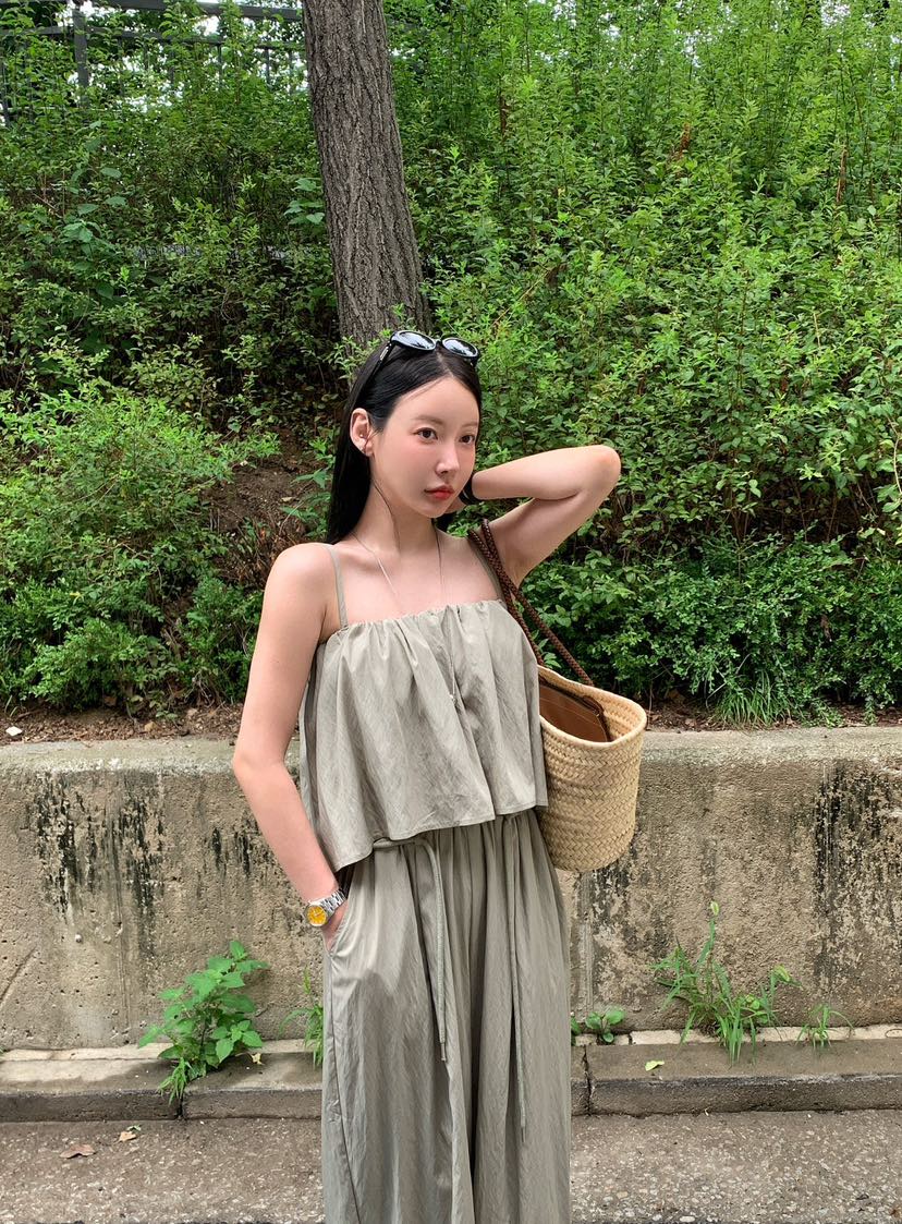 REVE CITE-L韓國代購㊣女士新款熱賣人氣推薦25春夏吊帶背心REVE CITE吊帶/背心