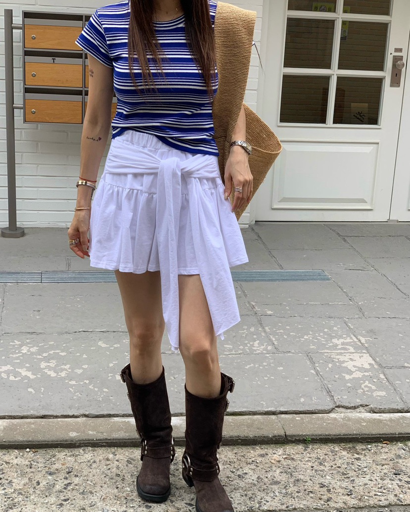 REVE CITE-L東大門㊣實拍女士新款人氣推薦休閑熱賣25春夏短裙REVE CITE短裙