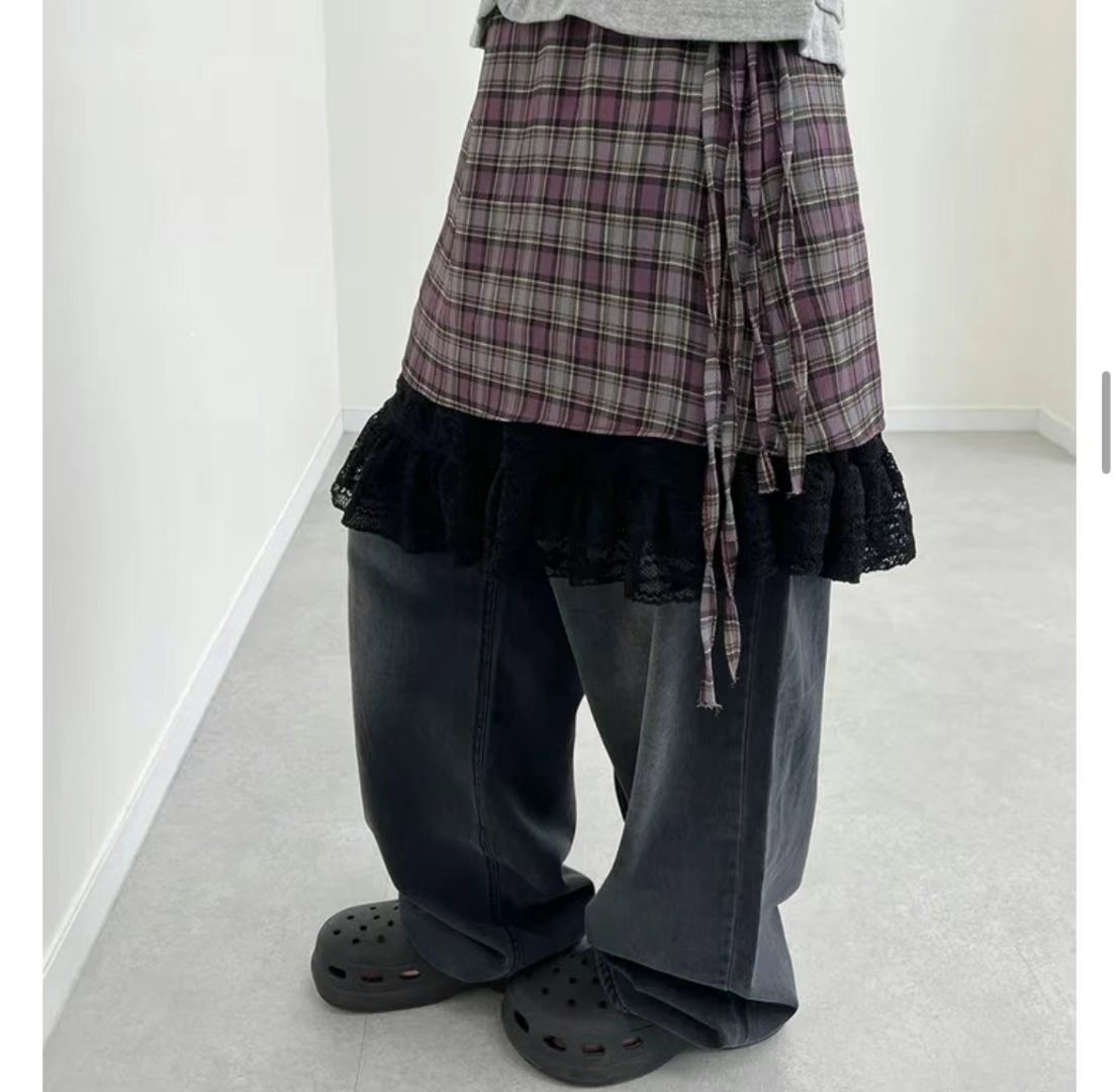 1ONE.CHASER韓國代購㊣女裝新品職業人氣25春夏推薦牛仔褲1ONE.CHASER牛仔褲