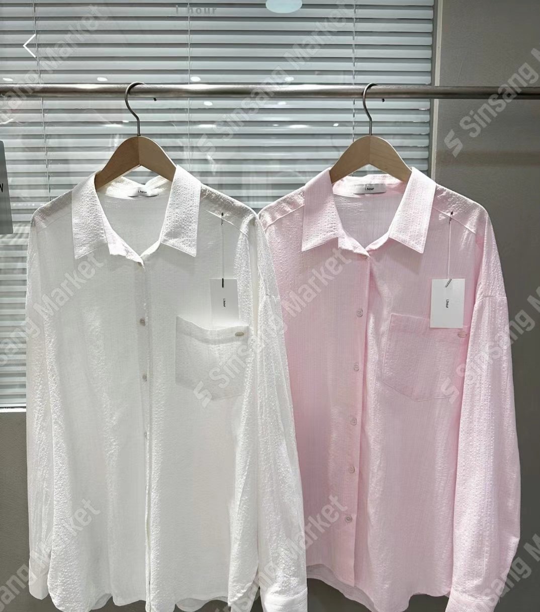 I_HOUR東大門㊣直郵女裝新品推薦時尚休閑熱賣人氣襯衫蕾絲衫i hour襯衫/蕾絲衫圖色2左二色