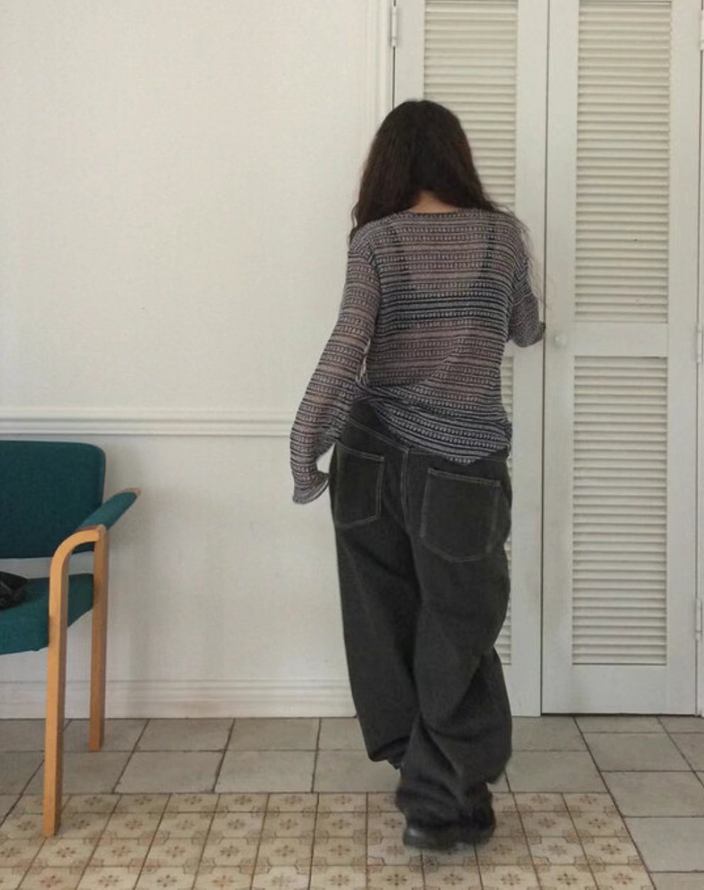1ONE.CHASER韓國代購㊣女士新款真品熱賣職業時尚25春夏牛仔褲1ONE.CHASER牛仔褲