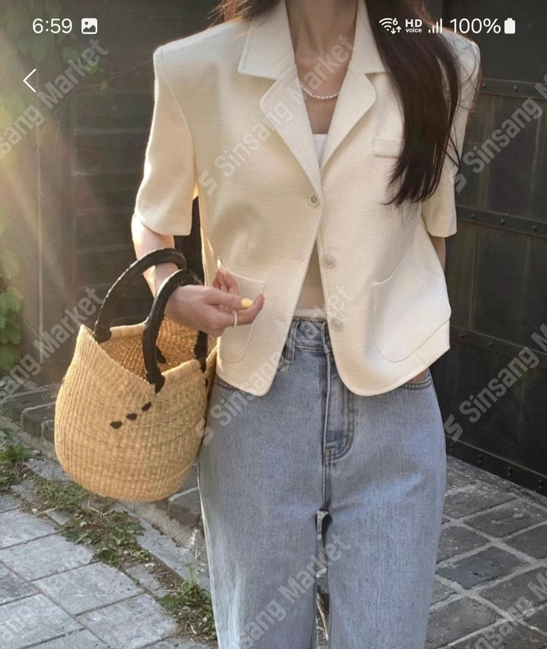 I_HOUR韓國直郵㊣女士新品真品時尚熱賣休閑職業推薦25春夏夾克i hour夾克