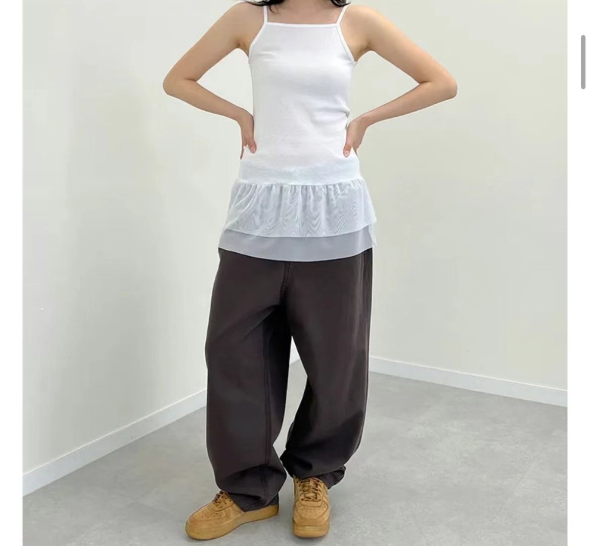 1ONE.CHASER東大門㊣代購女士新品時尚25春夏推薦職業牛仔褲1ONE.CHASER牛仔褲