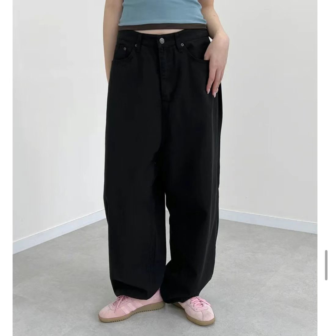 1ONE.CHASER東大門㊣代購女士新品時尚25春夏推薦職業牛仔褲1ONE.CHASER牛仔褲
