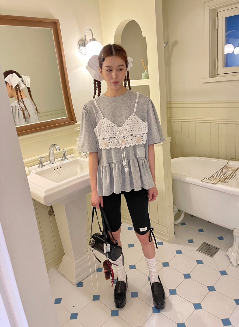BOUTIQUE-L東大門㊣實拍女裝新品人氣推薦時尚熱賣休閑T恤BOUTIQUE-LT恤