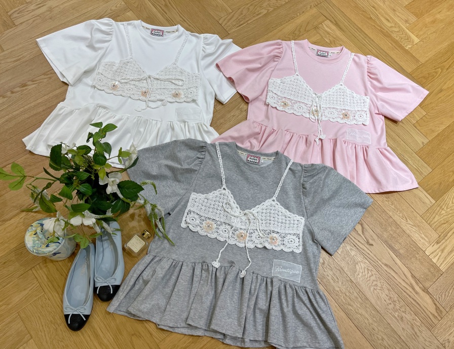 BOUTIQUE-L東大門㊣實拍女裝新品人氣推薦時尚熱賣休閑T恤BOUTIQUE-LT恤