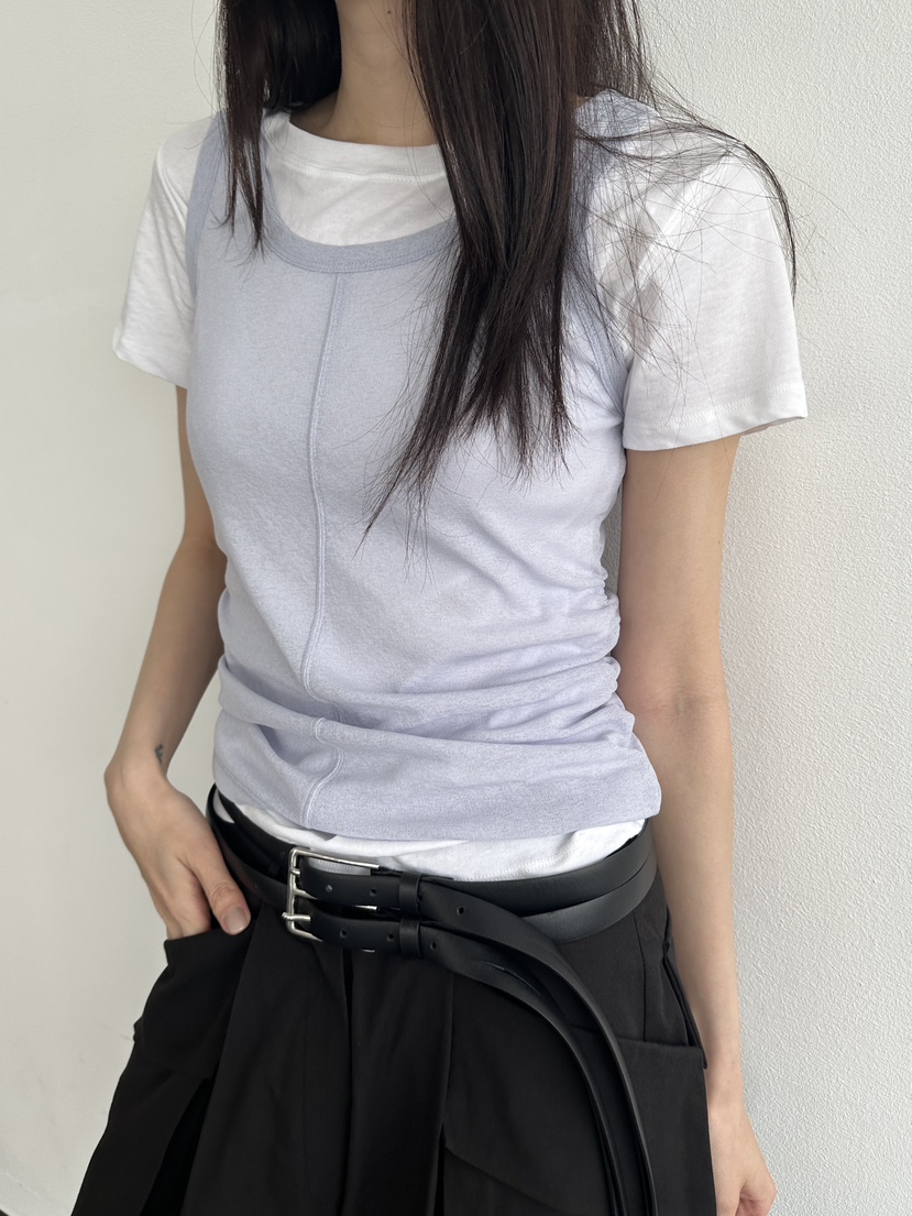 BOWIE東大門㊣代購女裝新款推薦25春夏休閑時尚吊帶背心褶皺BOWIE吊帶/背心