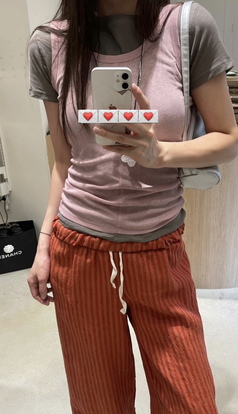 BOWIE東大門㊣代購女裝新款推薦25春夏休閑時尚吊帶背心褶皺BOWIE吊帶/背心