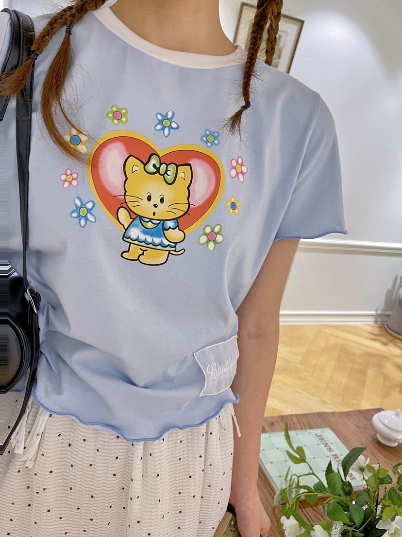 BOUTIQUE-L東大門㊣直郵女裝新品人氣推薦25春夏熱賣休閑T恤BOUTIQUE-LT恤