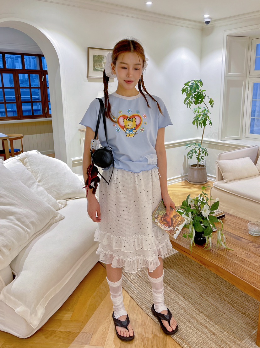 BOUTIQUE-L東大門㊣直郵女裝新品人氣推薦25春夏熱賣休閑T恤BOUTIQUE-LT恤圖色1