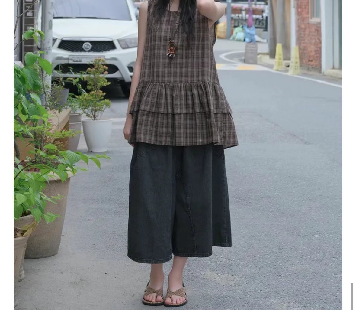 1ONE.CHASER韓國直郵㊣女士新款時尚熱賣25春夏人氣休閑短褲1ONE.CHASER短褲