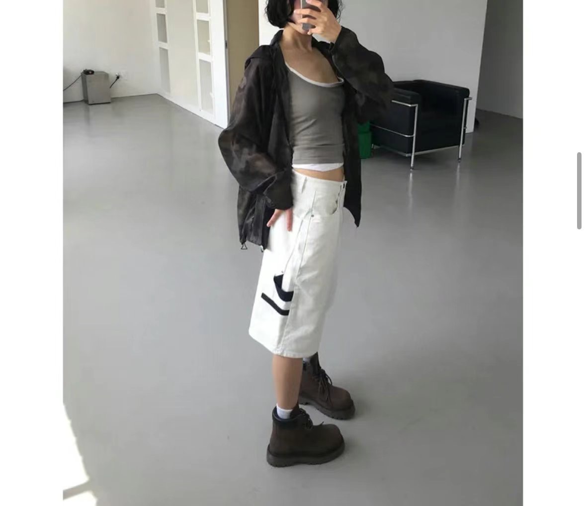 1ONE.CHASER東大門㊣實拍女士新品熱賣人氣真品25春夏短褲1ONE.CHASER短褲