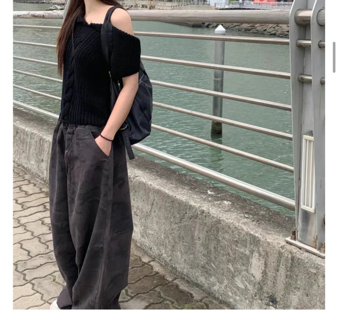 1ONE.CHASER東大門㊣代購女裝新品職業人氣推薦25春夏休閑褲1ONE.CHASER休閑褲