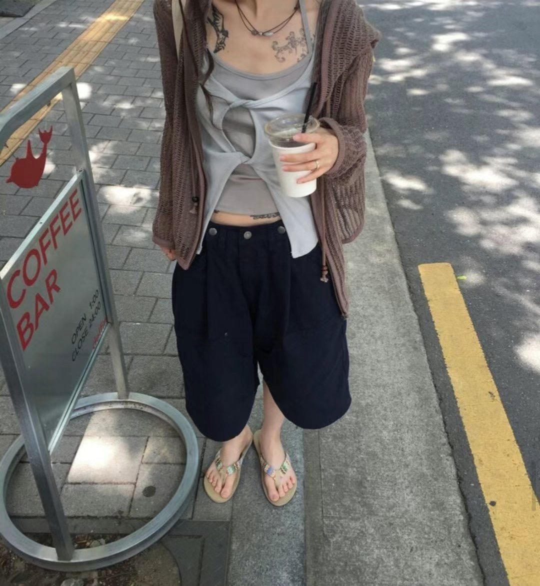 1ONE.CHASER韓國直郵㊣女裝新品熱賣推薦真品職業25春夏短褲1ONE.CHASER短褲