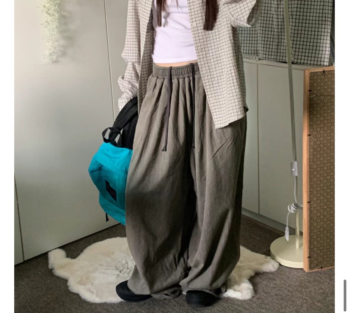 1ONE.CHASER東大門㊣實拍女裝新品休閑時尚熱賣25春夏休閑褲1ONE.CHASER休閑褲