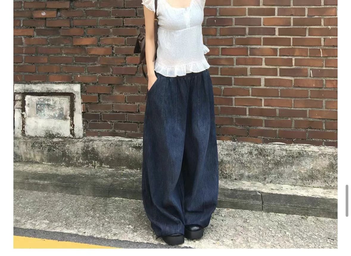 1ONE.CHASER韓國直郵㊣女裝新款25春夏推薦熱賣時尚牛仔褲1ONE.CHASER牛仔褲